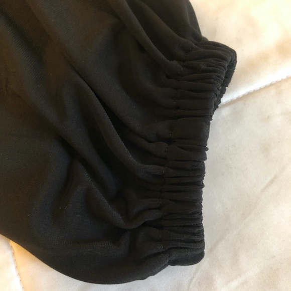 Muse Exclusively for Boston Proper Black Deep V Neck Tie Waist Dress - Picture 3 of 5